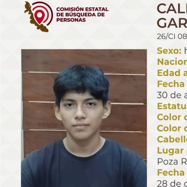 Buscan a Caleb, quien fue visto por última vez el 28 de octubre.