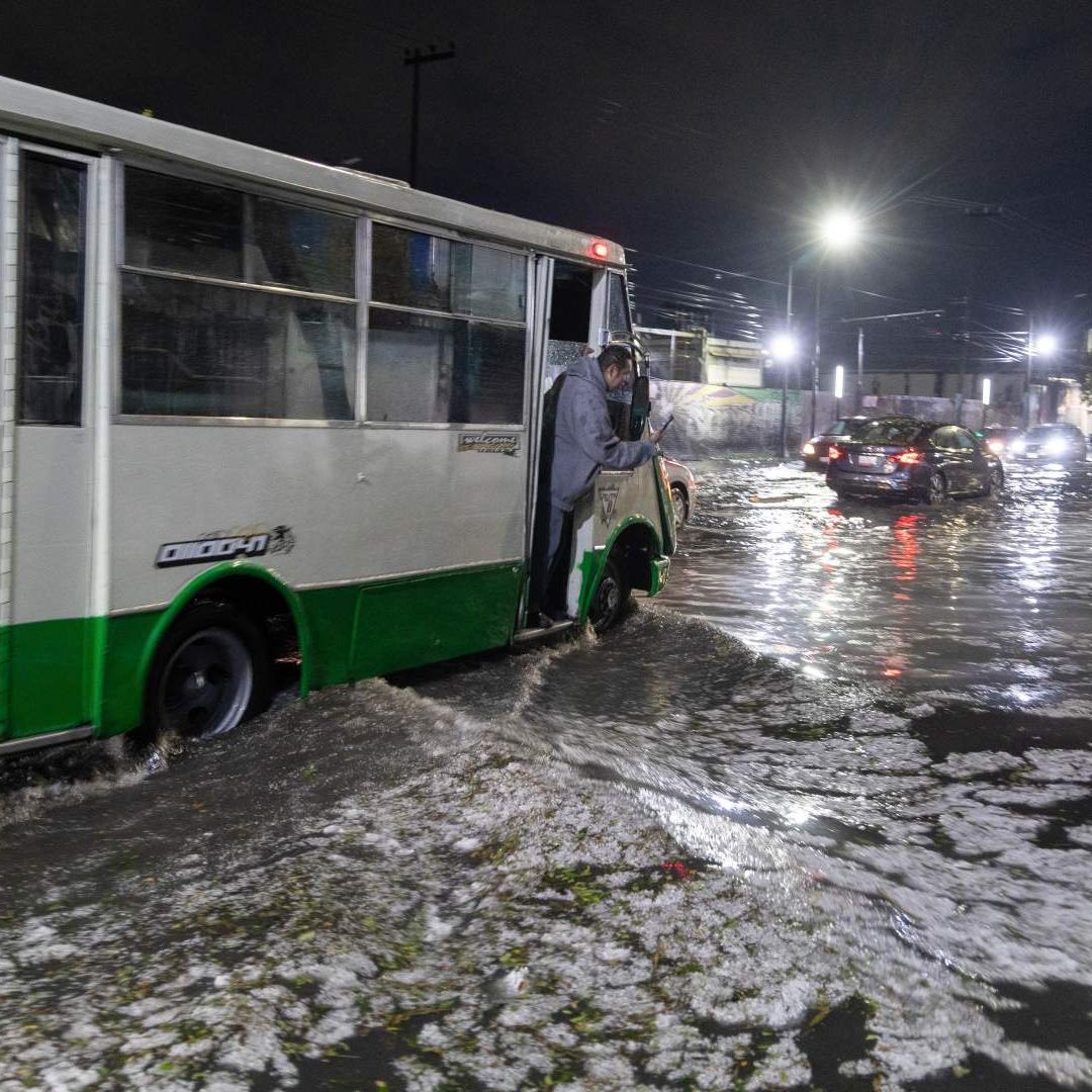 Granizo acumulado por tormenta en la CDMX el 1 de agosto de 2026. Foto: Cuartoscuro | Archivo