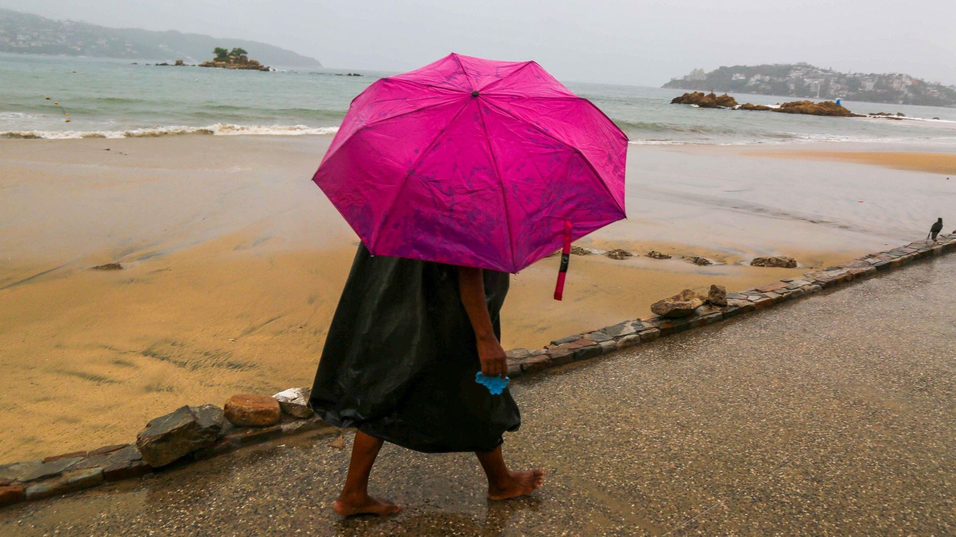 Desde las últimas horas del domingo, Acapulco registra precipitaciones asociadas a la Tormenta Tropical Boris
