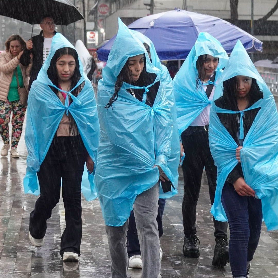 Lluvia en la Alameda Central