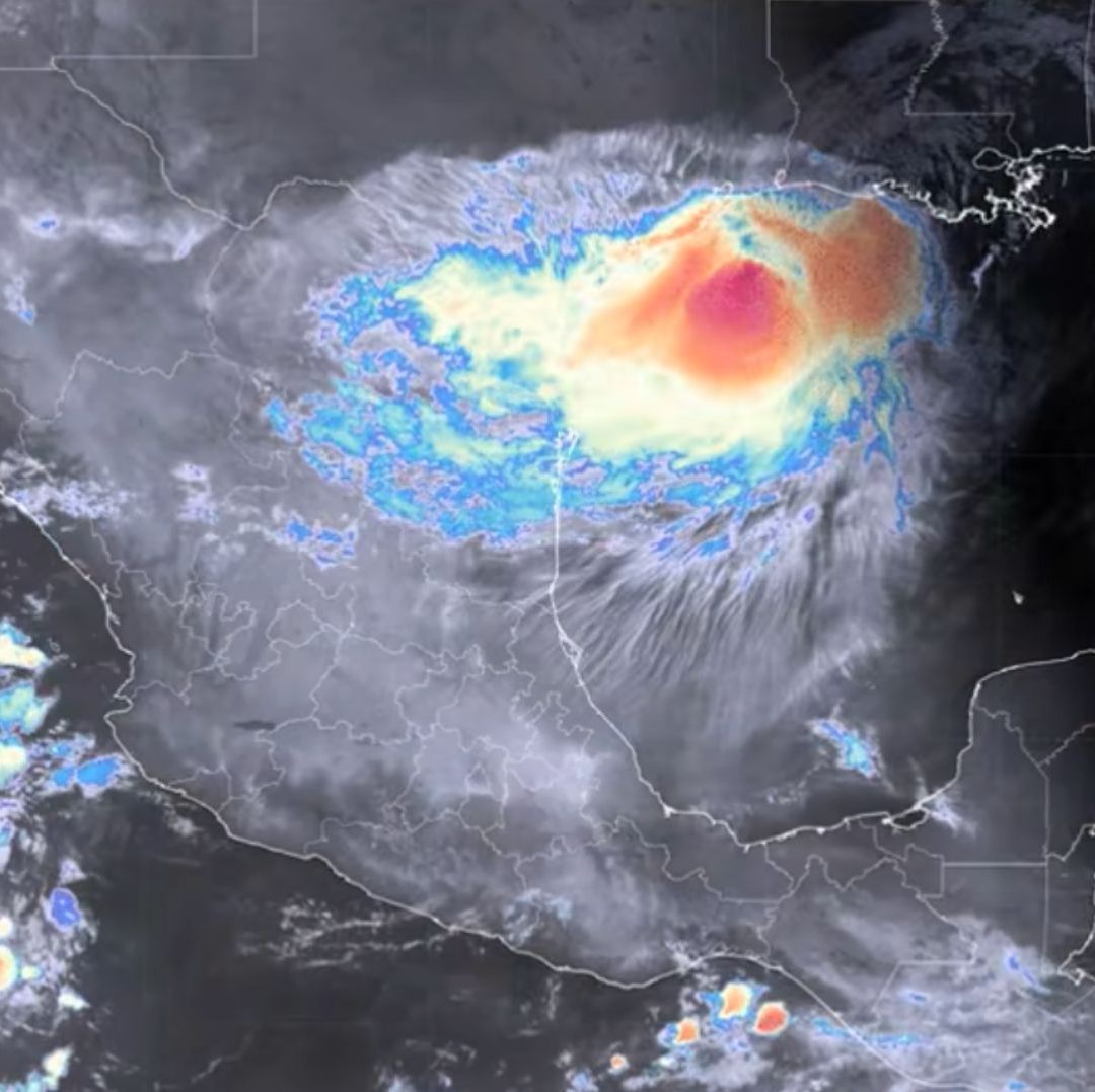 Tormenta tropical Bertha mapa