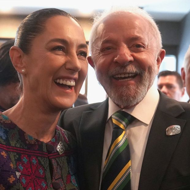 La presidenta Claudia Sheinbaum y su homólogo de Brasil, Lula da Silva