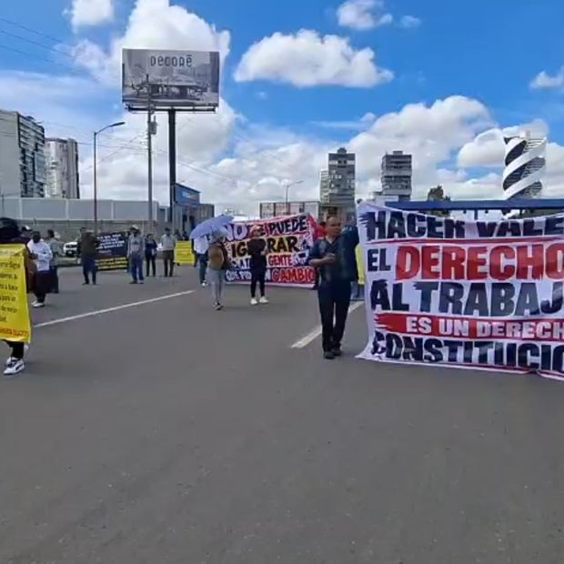 La marcha comenzó desde la zona de la caseta de peaje.