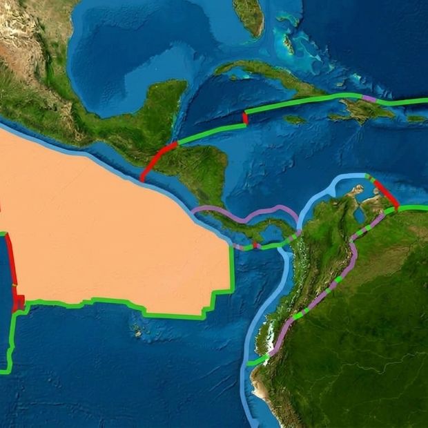 Mapa de la Placa de Cocos