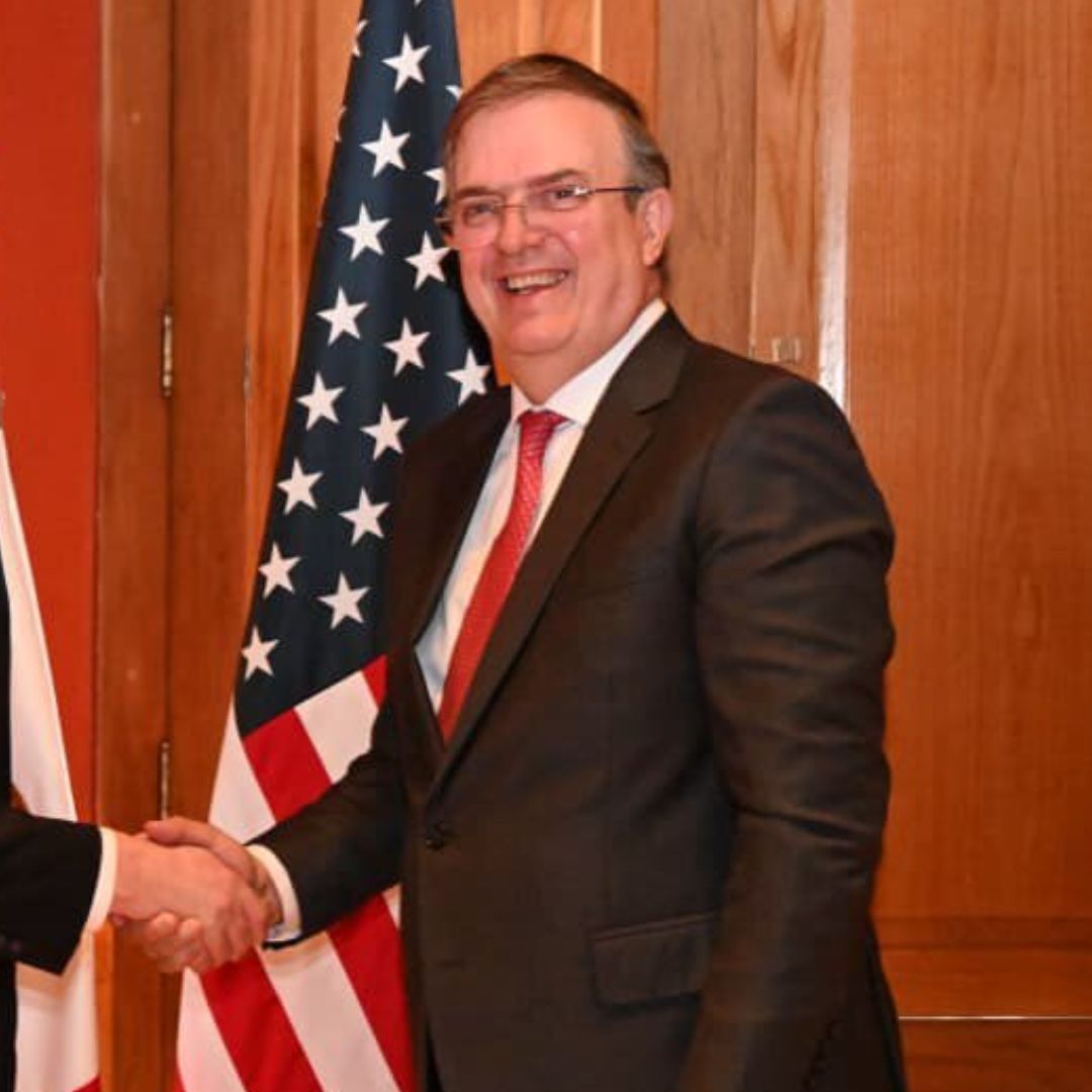 El secretario de Economía, Marcelo Ebrard y el representante comercial de Estados Unidos, embajador Jamieson Greer.