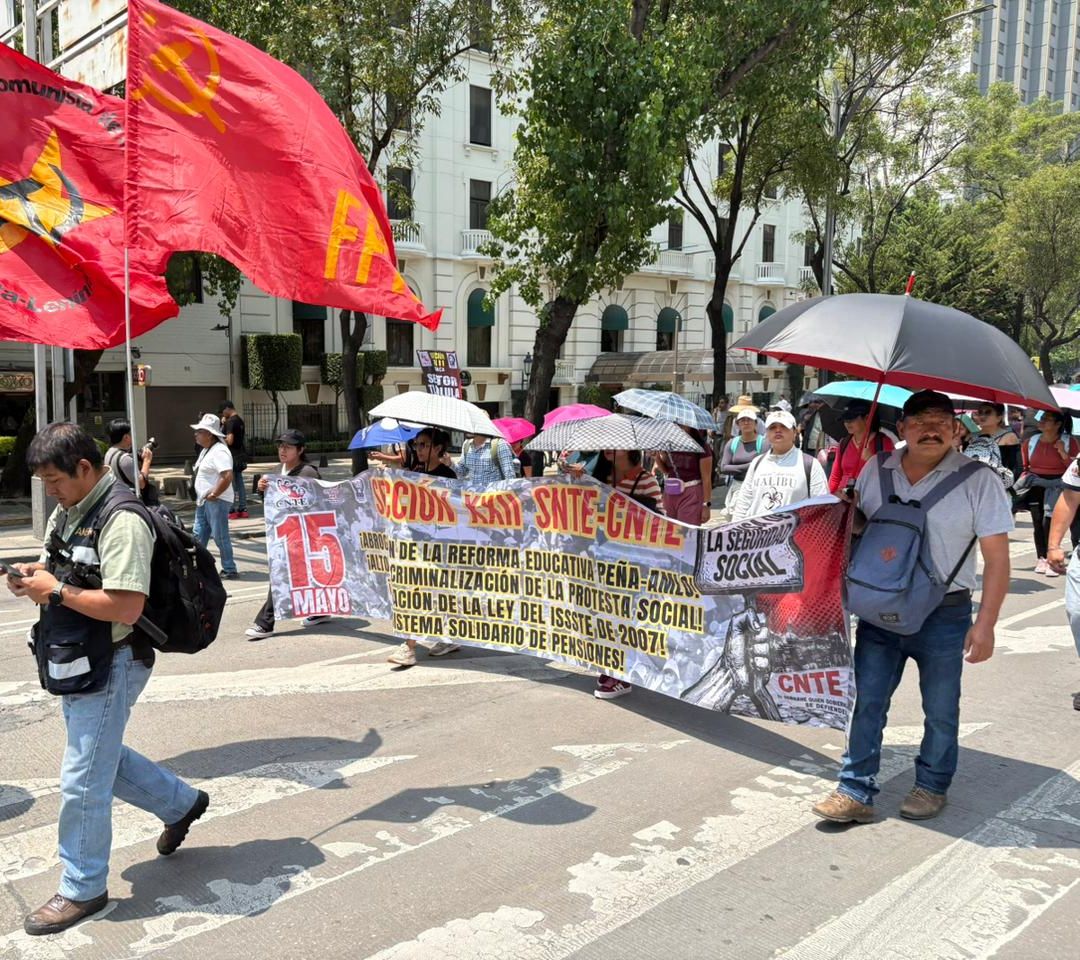 Marcha de la CNTE hoy 25 de mayo 2026, en CDMX