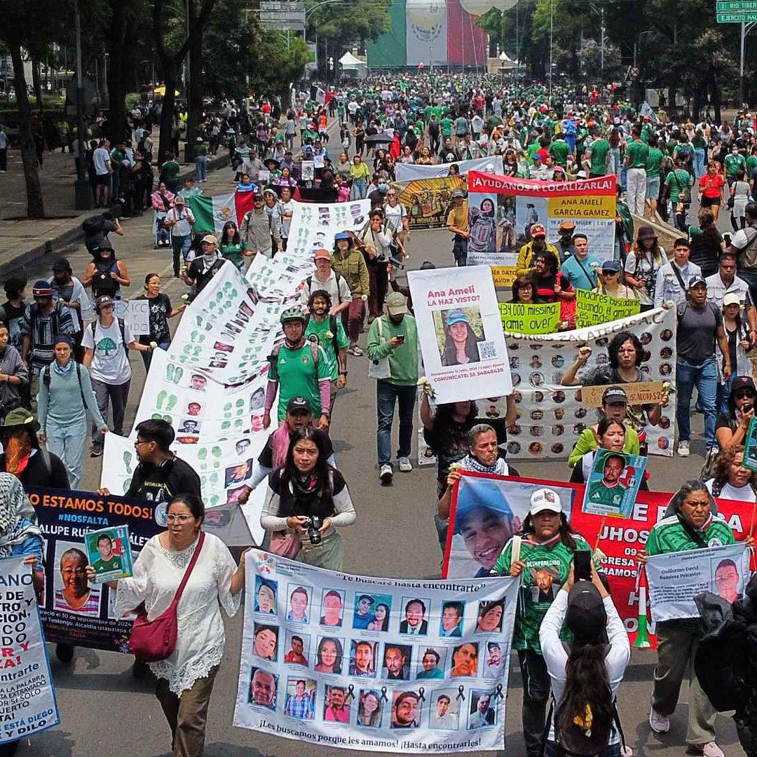 Marcha de familias de personas desaparecidas, en la CDMX el 5 de julio 2026. Foto: Cuartoscuro | Archivo