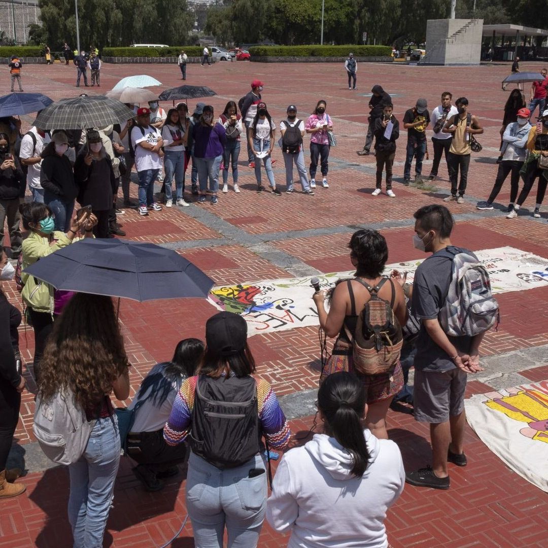 Protesta de aspirantes a la UNAM