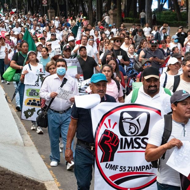 Los trabajadores del IMSS marcharán por principales calles de CDMX