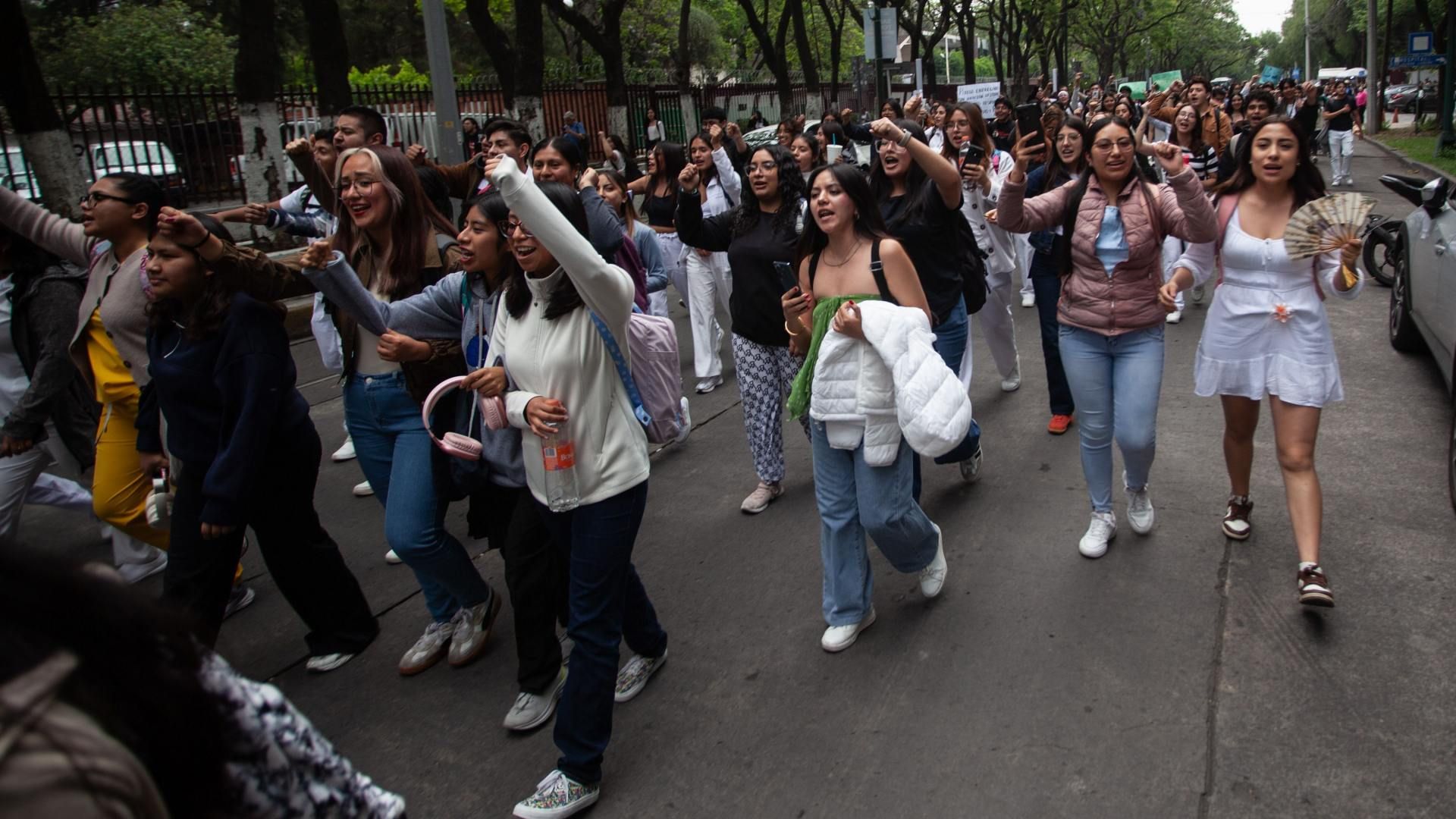 Marcha de alumnos del IPN el 27 de mayo de 2026 en CDMX. Foto: Cuartoscuro | Archivo