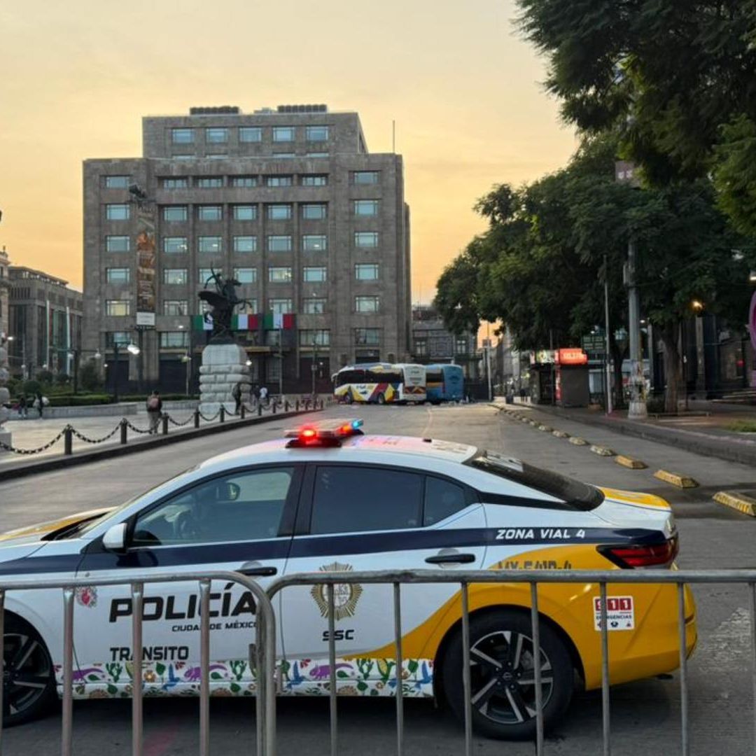 Operativo de vialidad ante protesta en la Ciudad de México. Foto: N+
