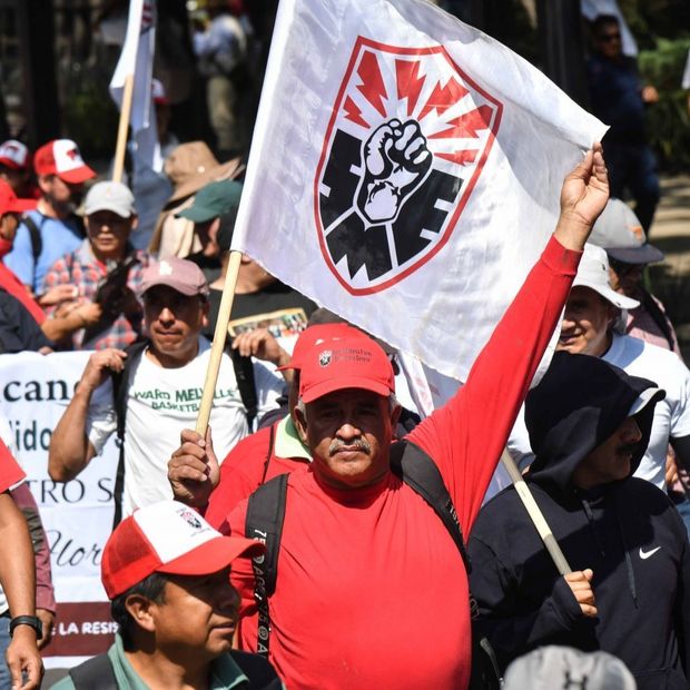 Protesta del Sindicato Mexicano de Electricistas (SME)