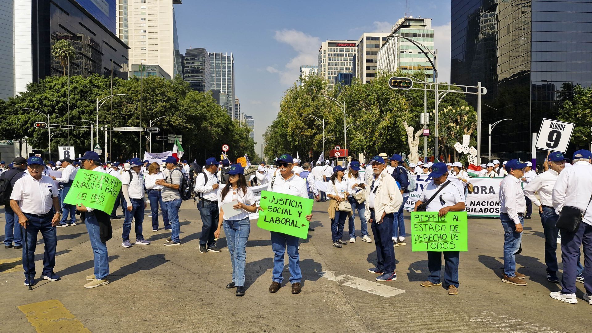 Marcha en el Centro de la Ciudad de México
