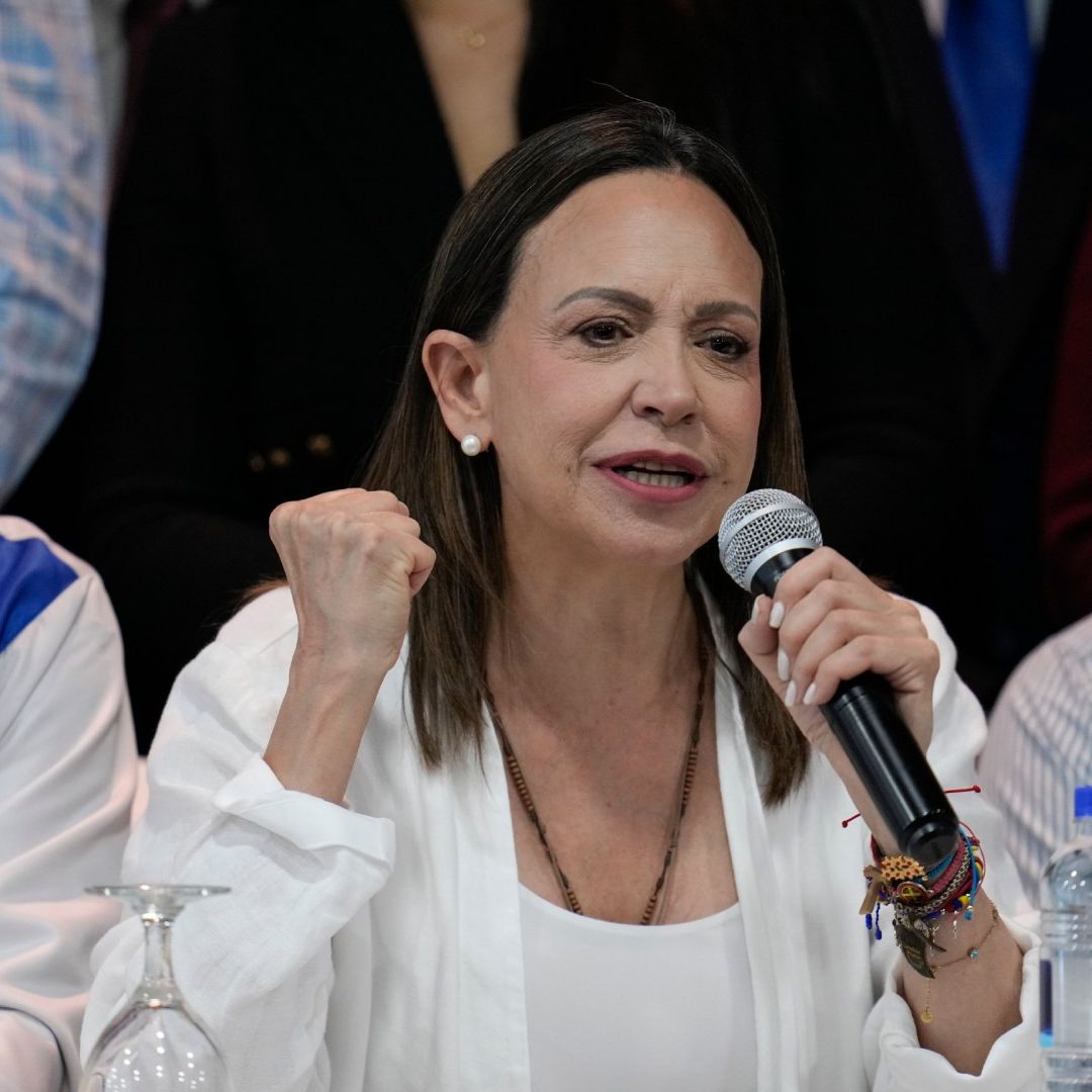 Machado en conferencia de prensa en Panamá