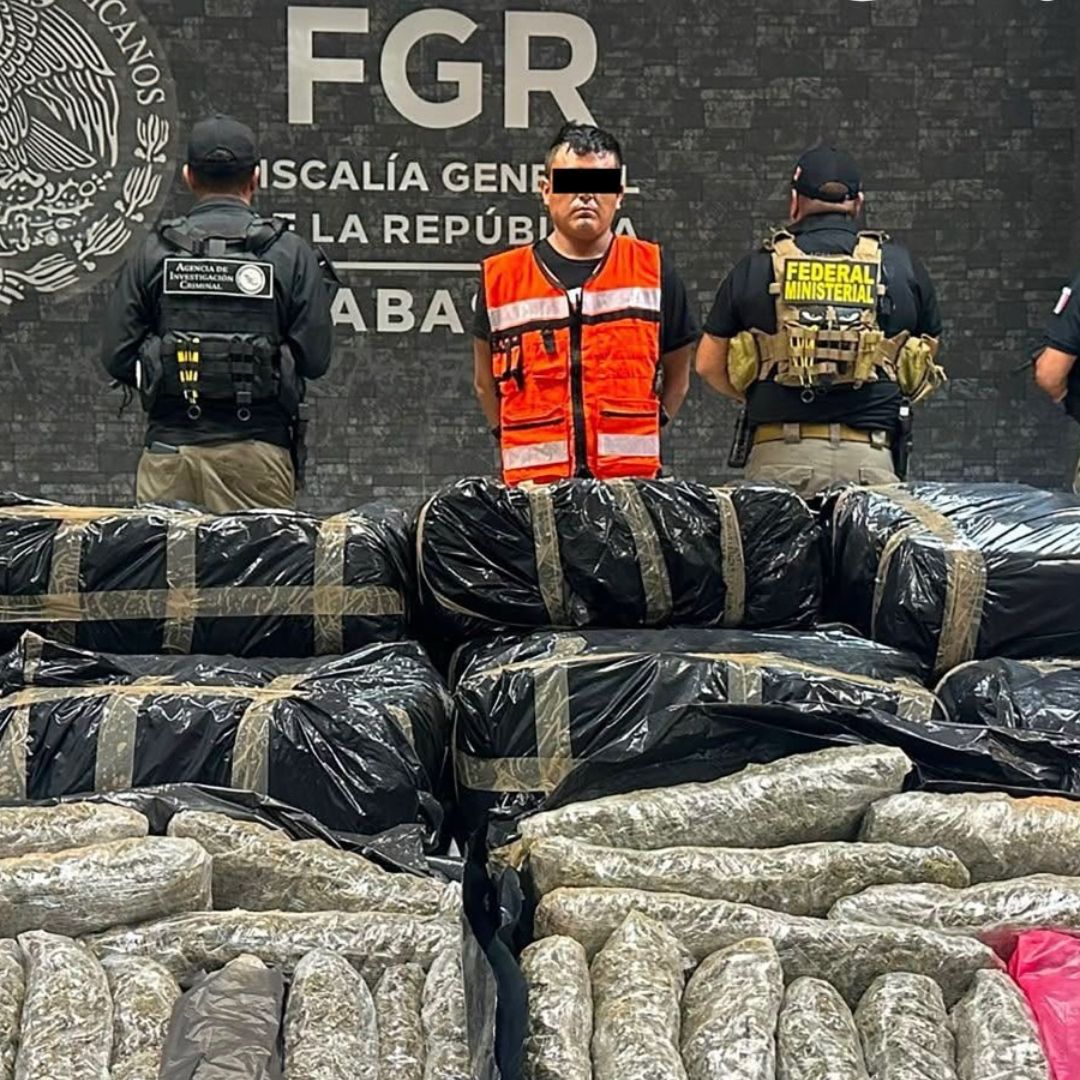 Decomisan Una Tonelada de Marihuana en huacales de madera