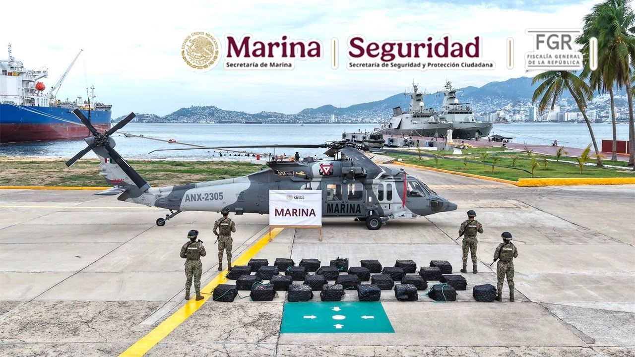 Marina asegura 1.3 toneladas de cocaína en Guerrero