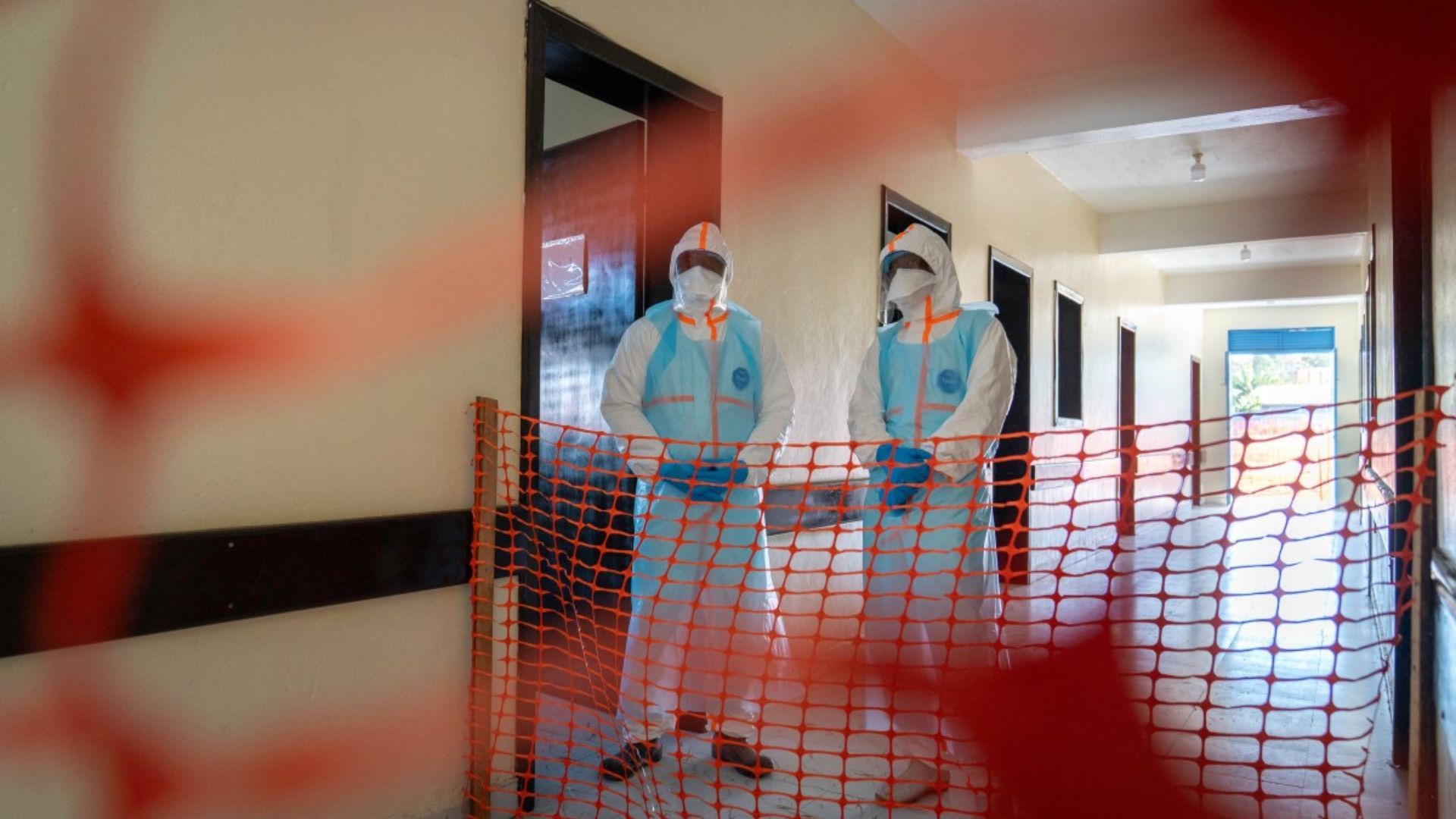 Trabajadores de la salud en un hospital en el Congo