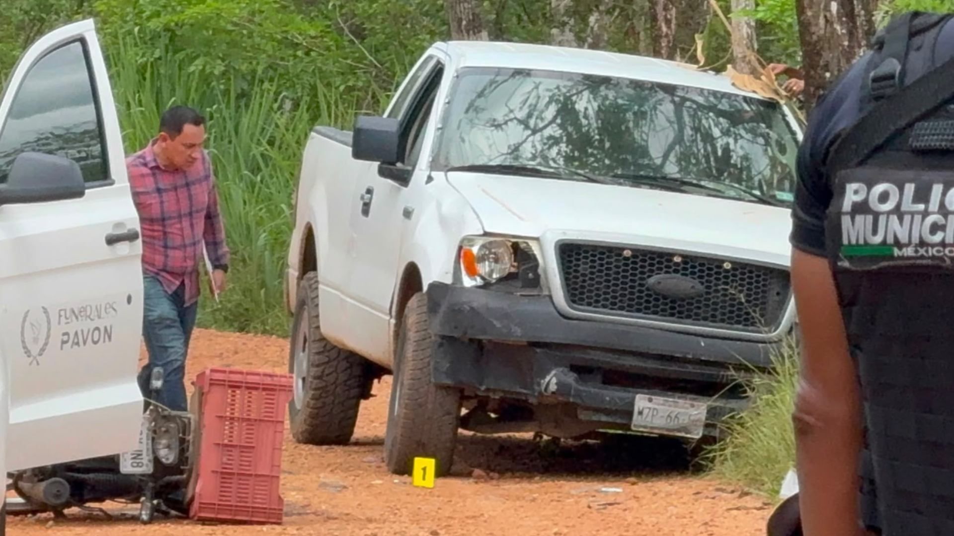 camioneta choco de frente contra camioneta en Soconusco, Veracruz