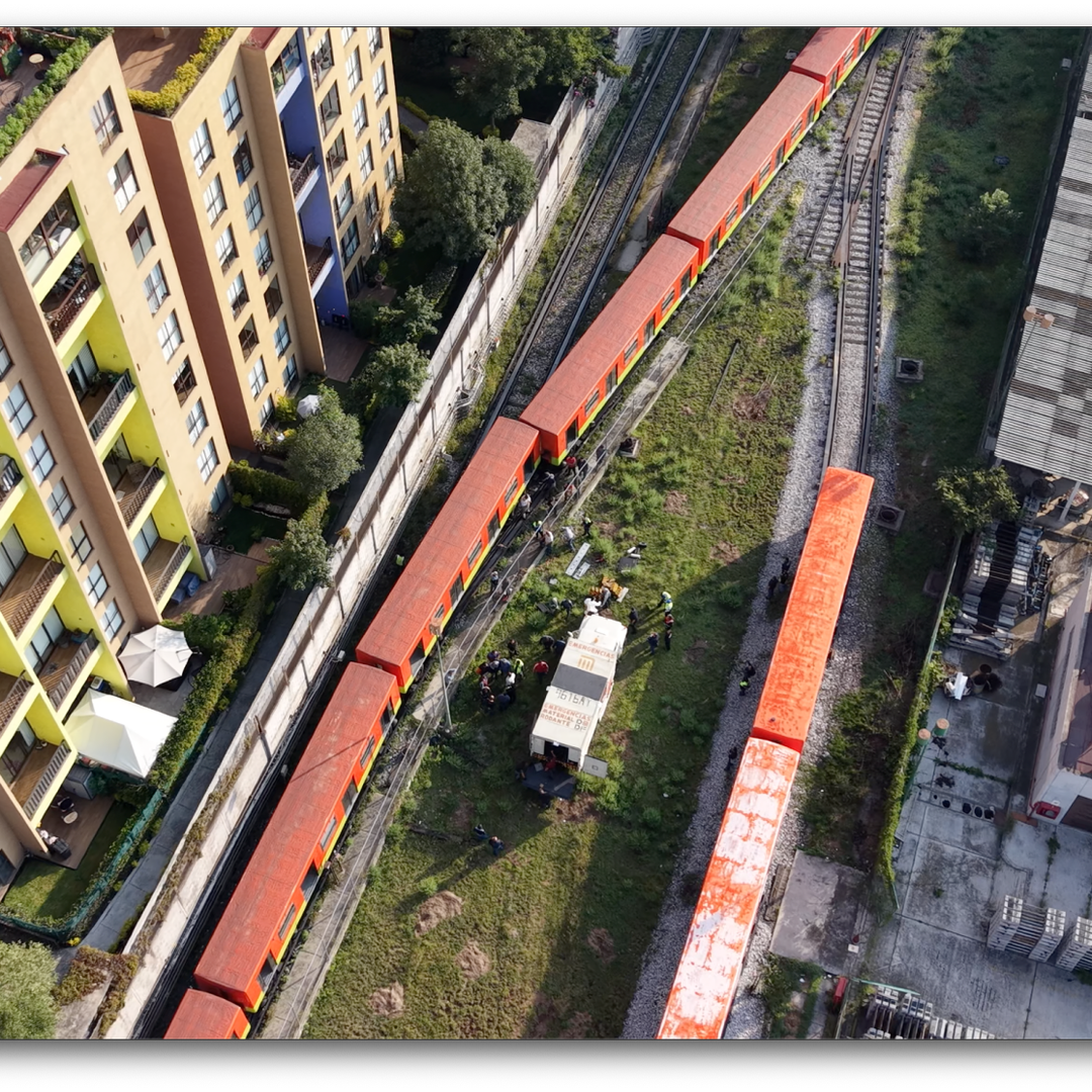 Vagón del tren del Metro CDMX sale de la vía en talleres de Ticomán, GAM. Foto: N+