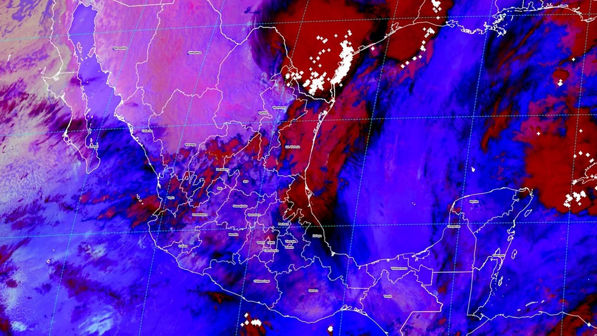 Imagen de satélite de la República Mexicana el 27 de mayo de 2026.