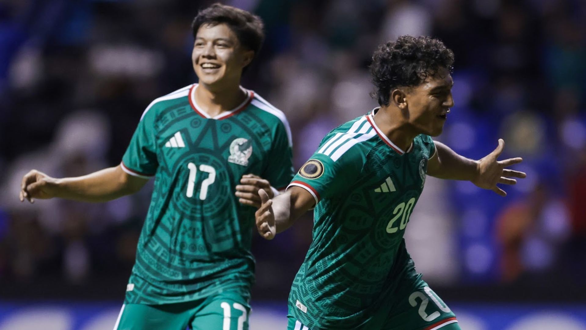 Diego Ramírez festeja el primer gol de México ante Guatemala en el Premundial Sub-20