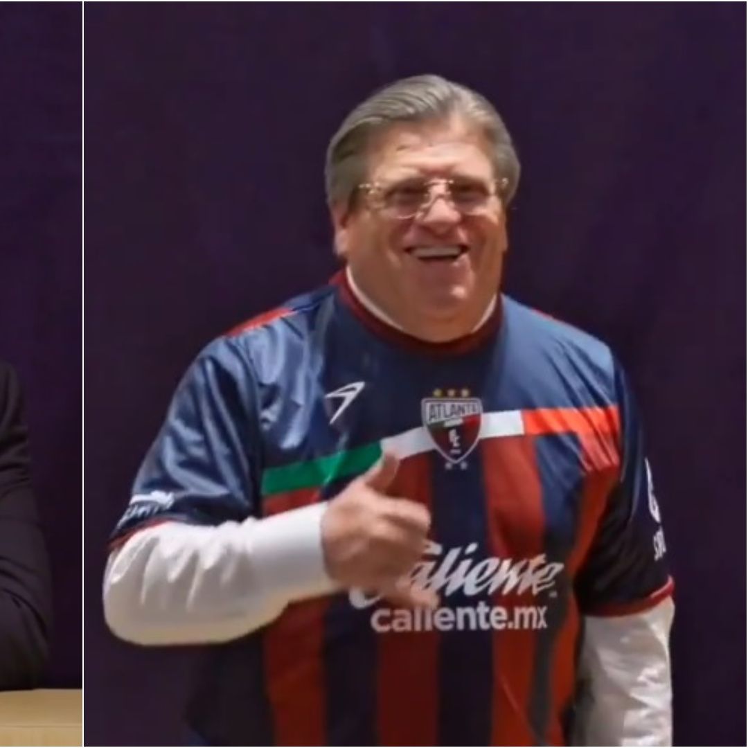 Miguel Herrera en su primera conferencia como timonel de los Potro de Hierro del Atlante. Foto X: @Atlante
