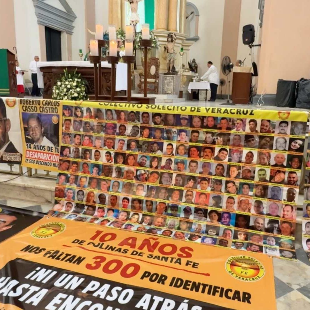 Realizan misa por el Día Internacional de las Víctimas de Desapariciones Forzadas en la catedral de Veracruz