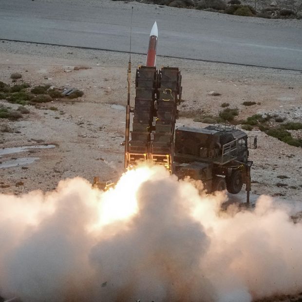 Ejercicio militar de un sistema Patriot en Creta, Grecia