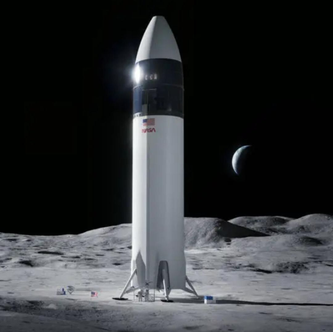 Cohete de la NASA en la Luna