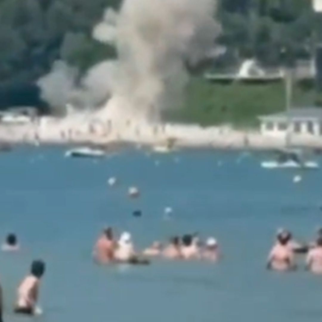 Dron ucraniano cae en playa rusa