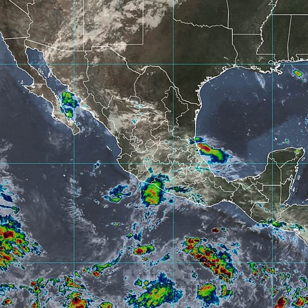Fenómenos meteorológicos en México el 15 de septiembre de 2026. Imagen de satélite SMN