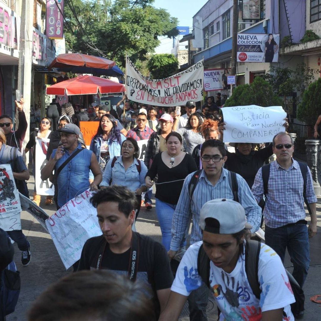 Marcha de estudiantes de la UACM