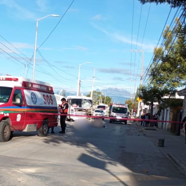 Accidente Motociclista Muerto Choque Transporte Público Colonia San Juan Bautista Puebla