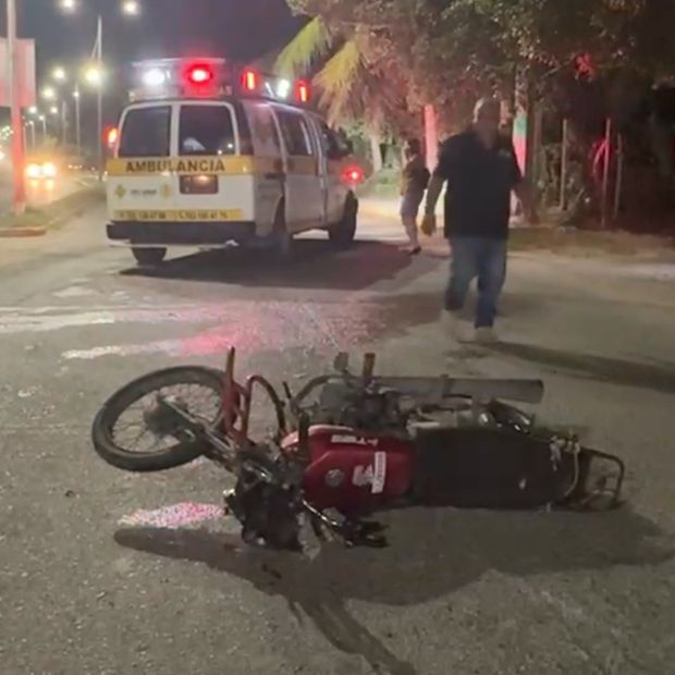 motociclista de 60 años resulta lesionado en Tuxpan, conductor responsable huyó