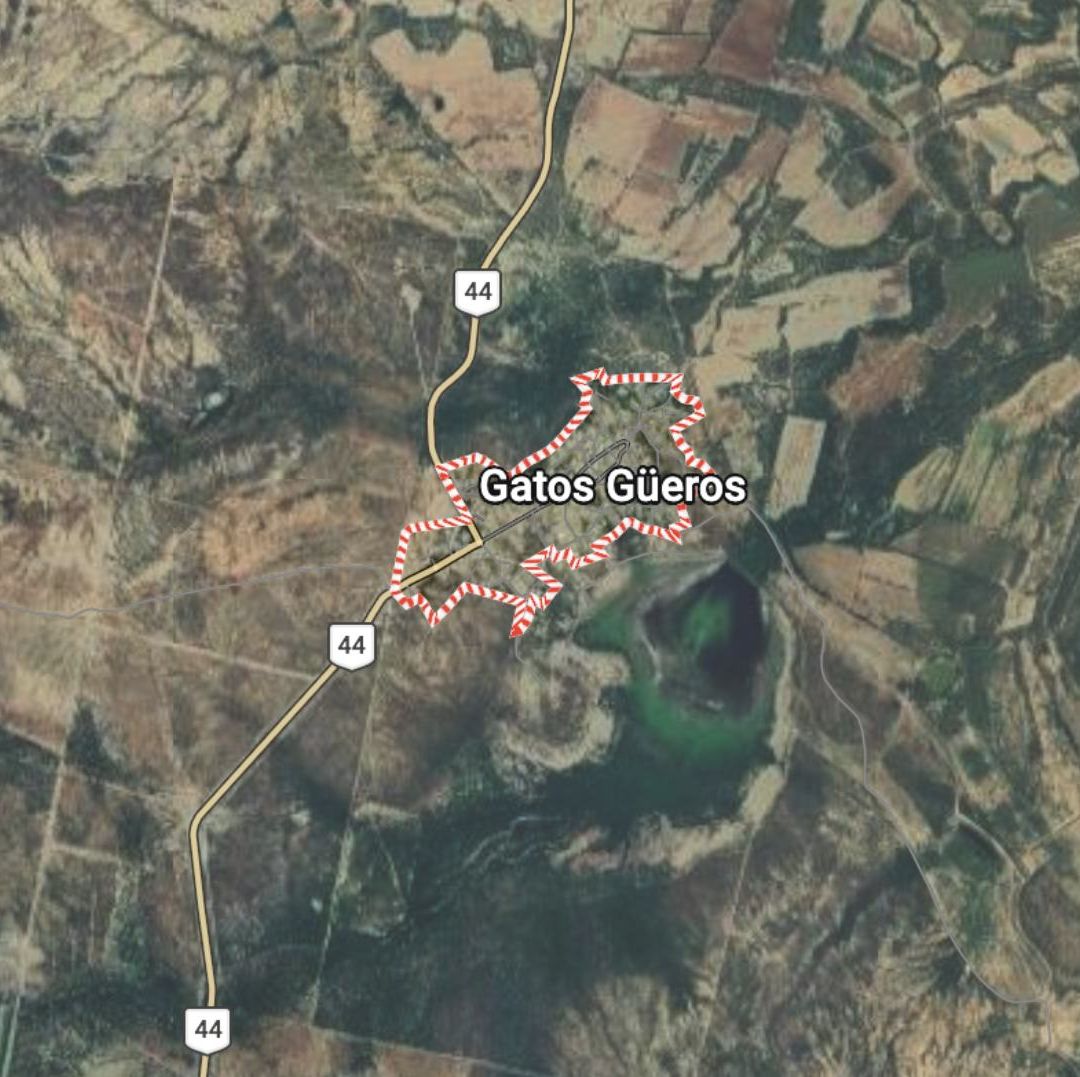Mapa Ejido Gatos Güeros en Linares, Nuevo León