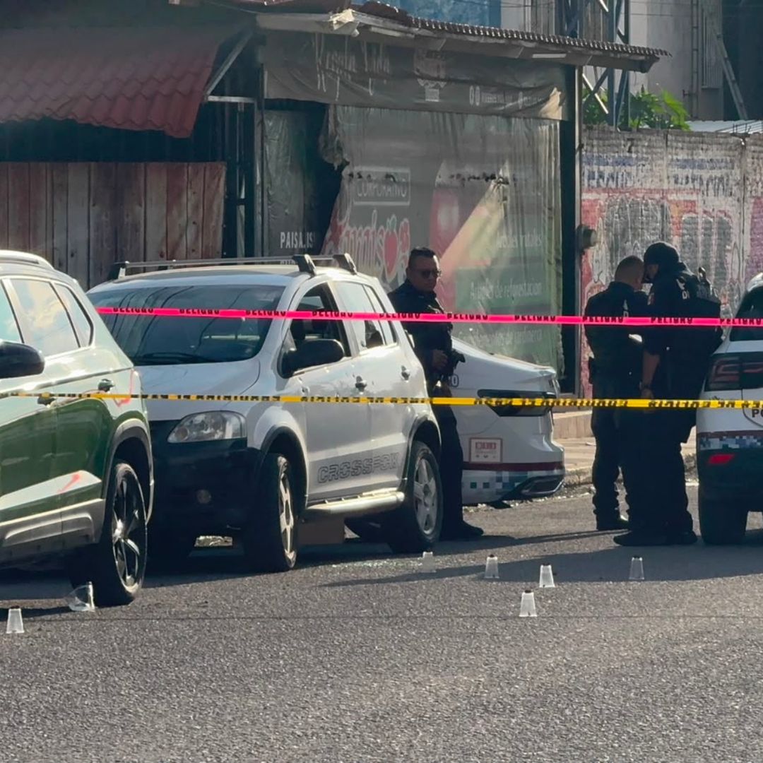 Policía Municipal acordonó la zona del ataque armado.