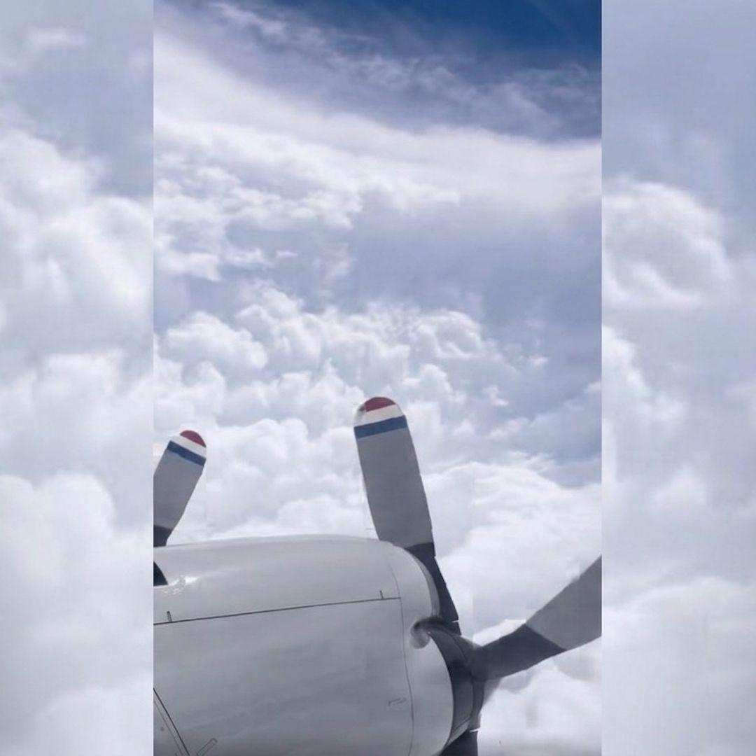 Avión de la NOAA en el huracán Polo