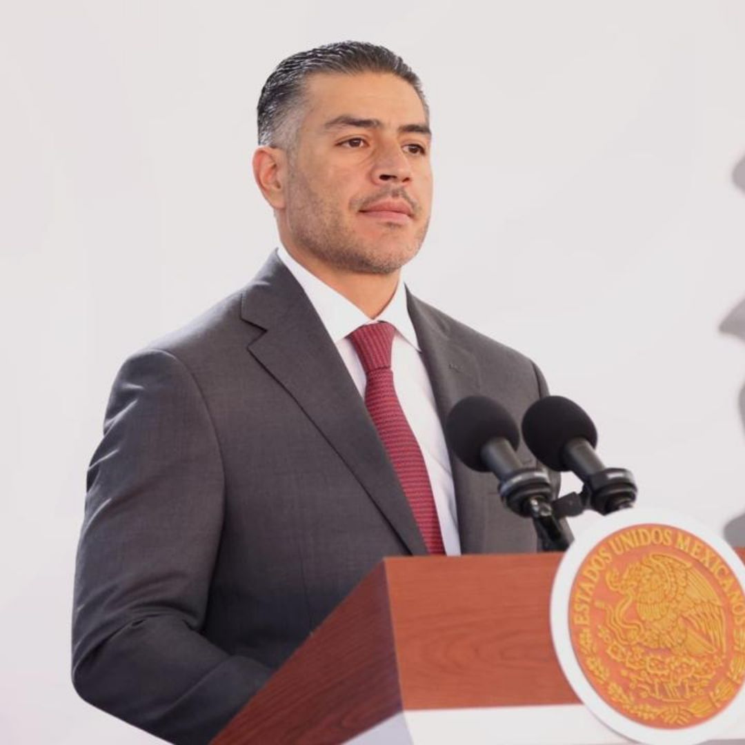 Omar García Harfuch en la conferencia mañanera del 3 de julio 2026