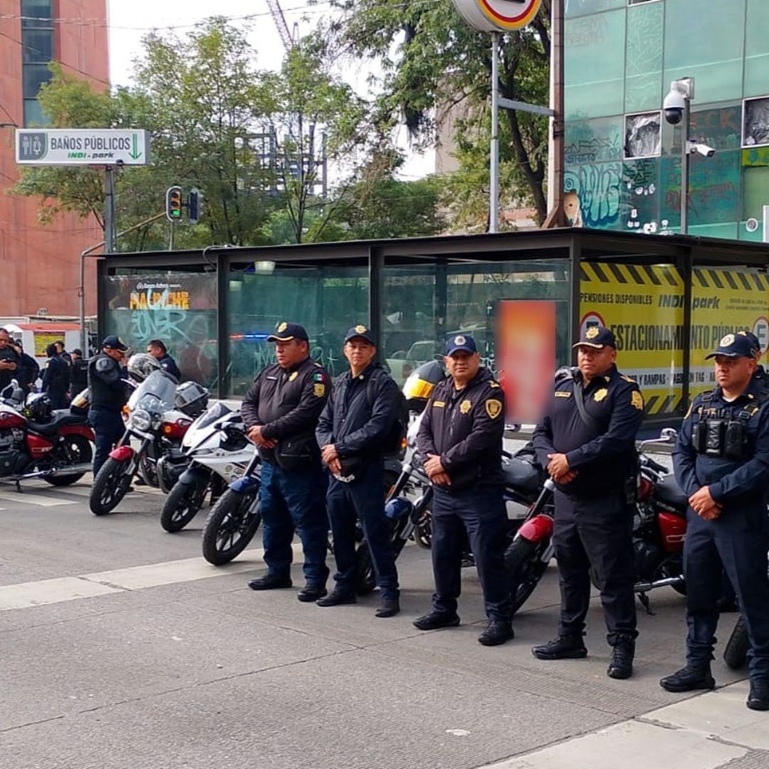 Operativo de seguridad por partido en Estadio Sede CDMX