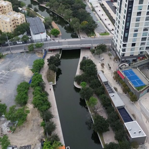 Toma de dron del Paseo Santa Lucía