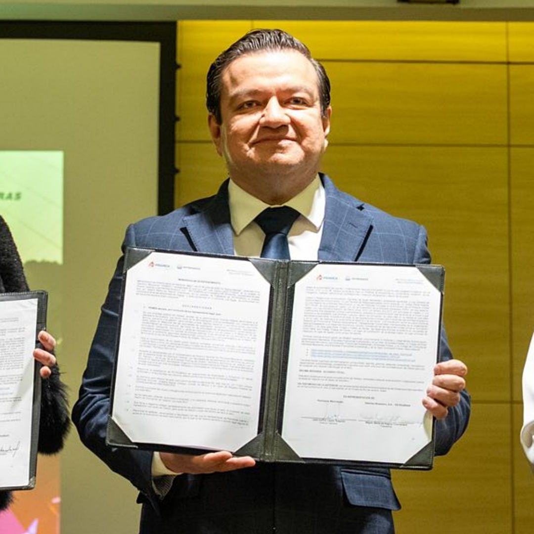 Firma de acuerdo de cooperación entre Pemex y Petrobras. Foto: X @Pemex