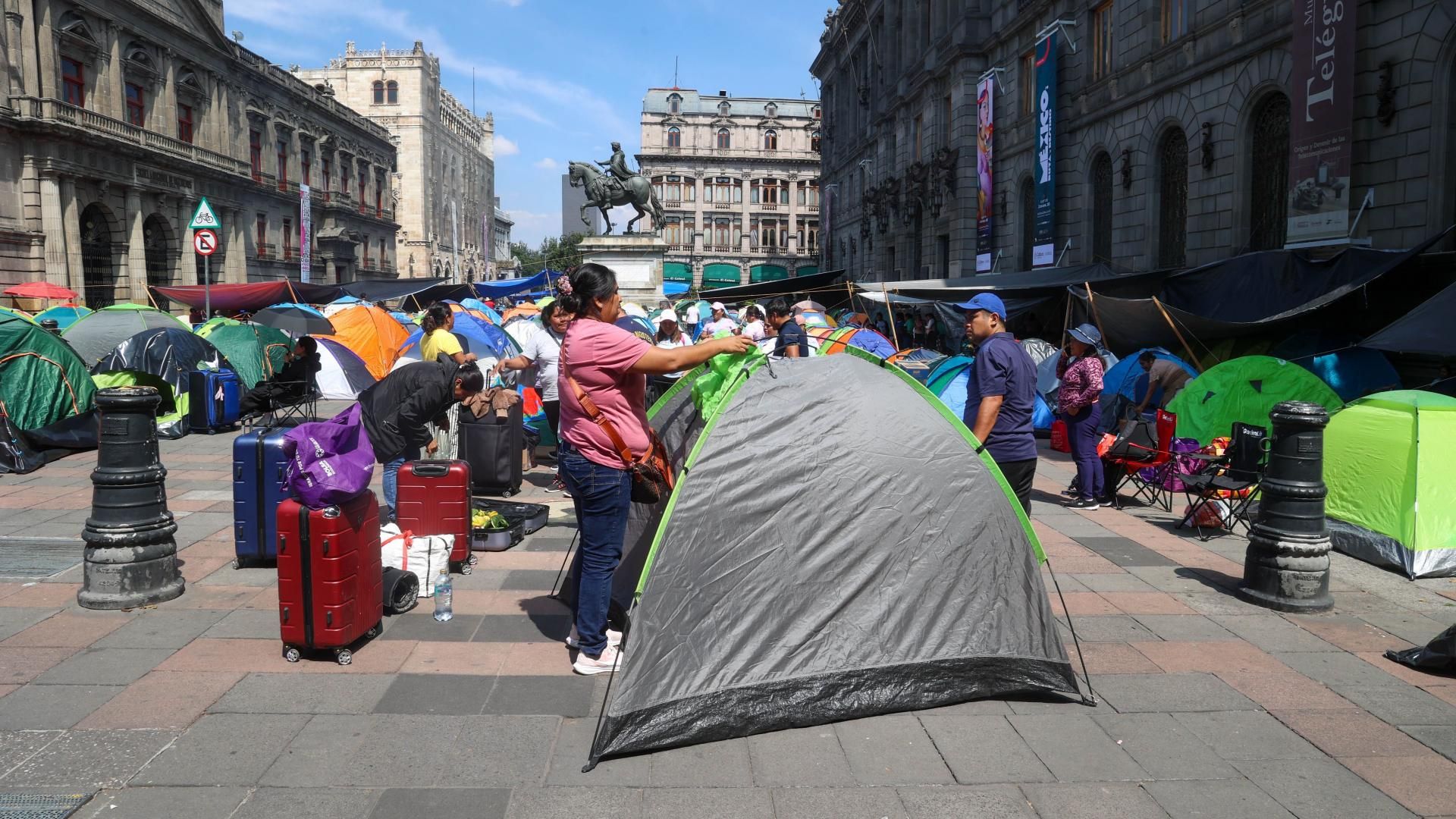 Plantón de la CNTE en la Ciudad de México el 1 de junio 2026