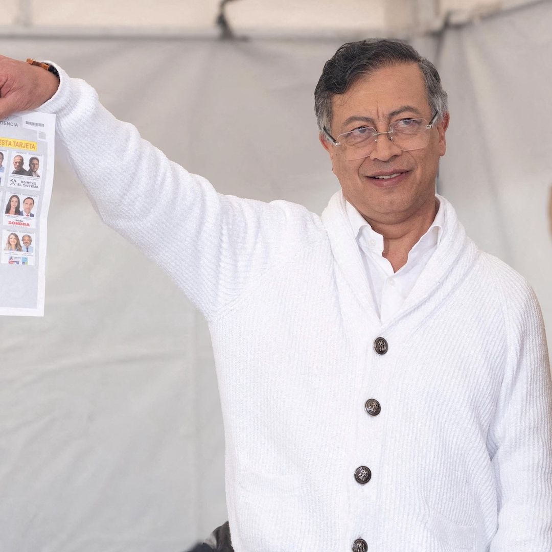 Gustavo Petro durante las elecciones