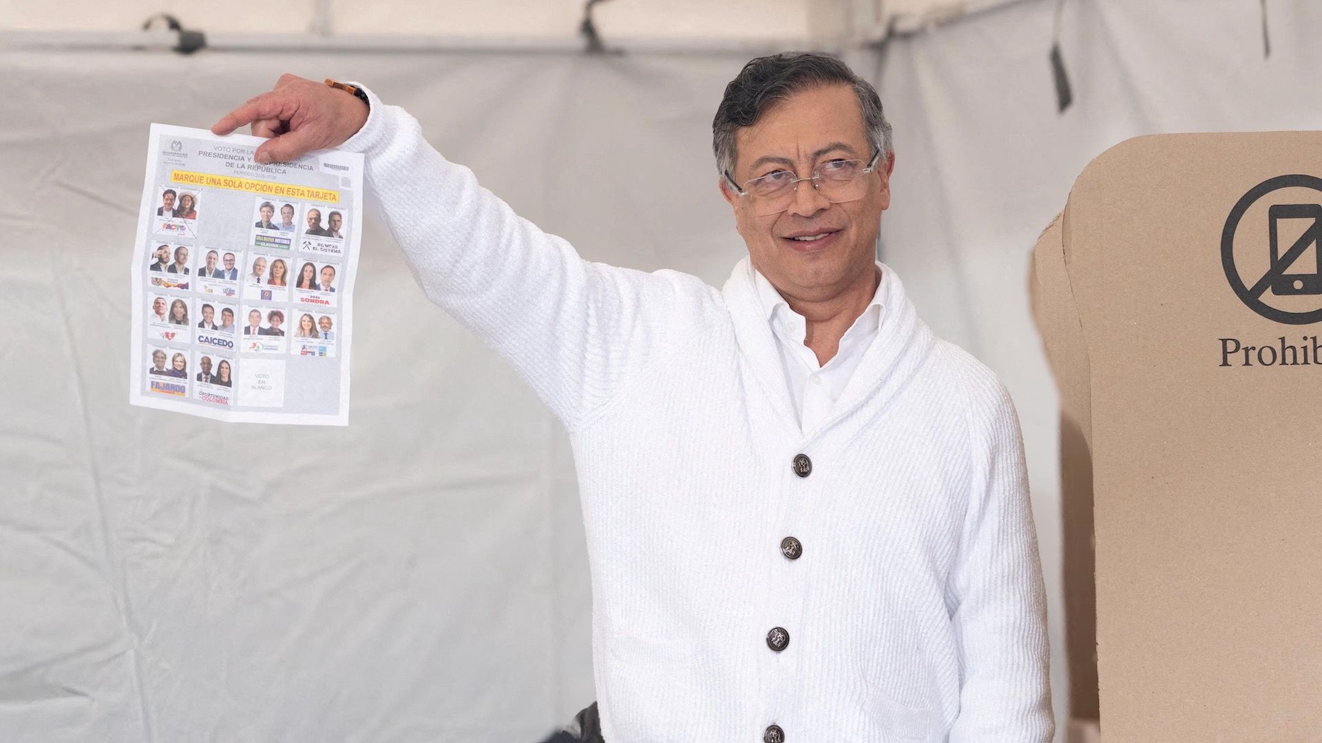 Gustavo Petro durante las elecciones