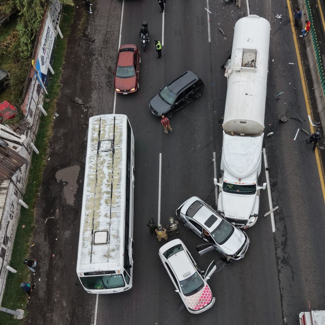 Accidente en la autopista México-Pachuca el 1 de octubre 2026. Foto: N+