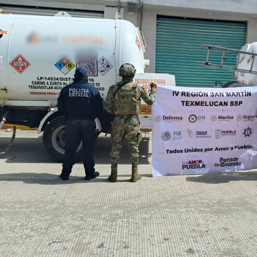Aseguradas Tres Pipas Robo Hidrocarburo San Martín Texmelucan Los Reyes de Juárez Puebla