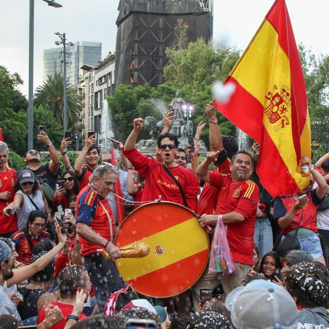 Festejos tras triunfo de España