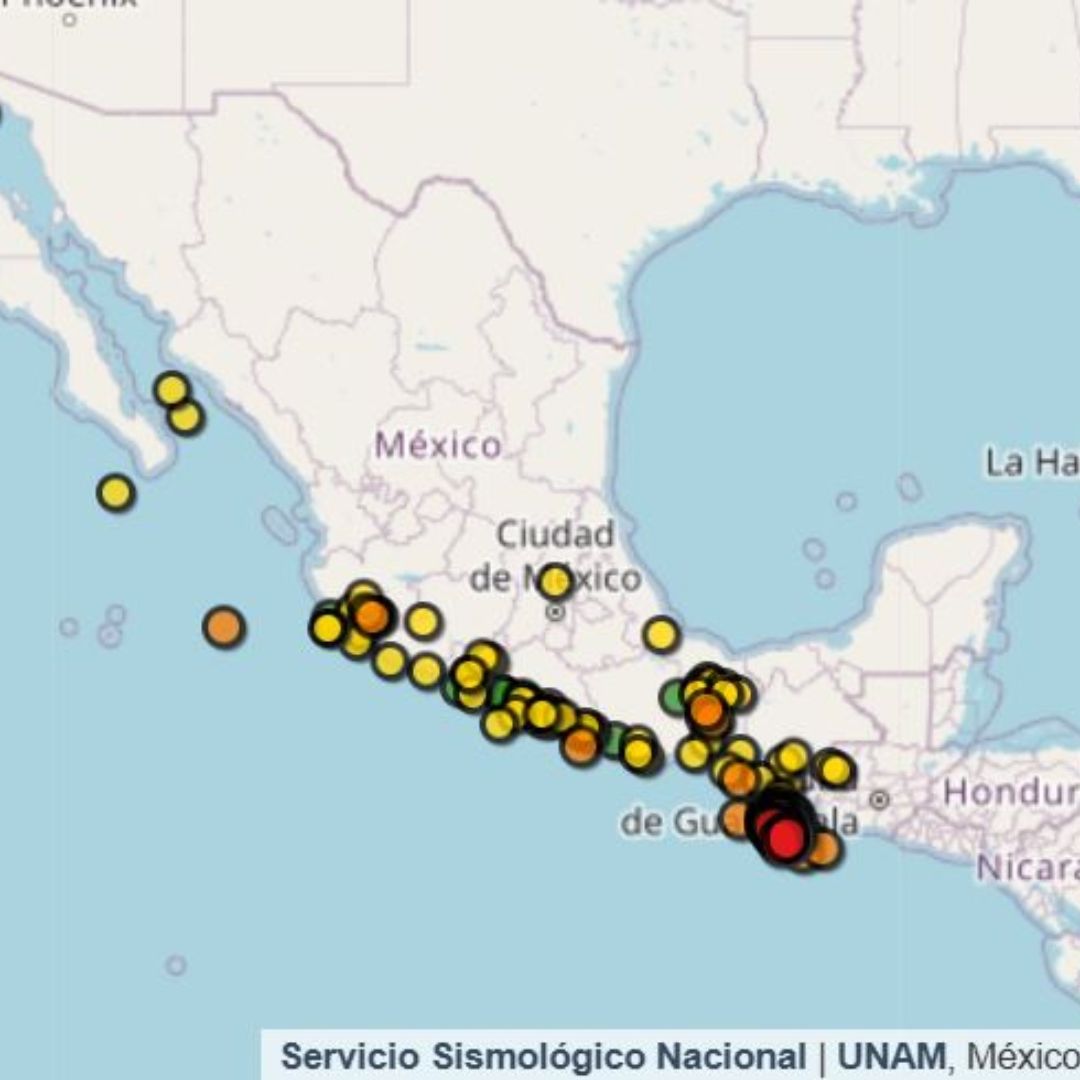 La región sur del país ha tenido alta sismicidad en las últimas horas. Foto: Captura de pantalla SNN