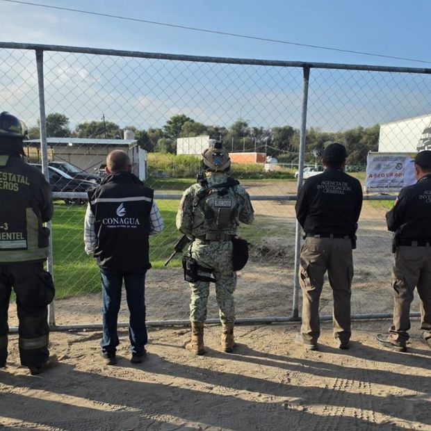 Pozos de agua clandestinos asegurados en Cuautlancingo, Puebla.