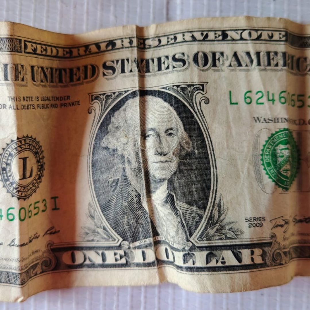 Un billete de un dólar estadounidense